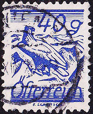 Австрия 1925 год . Золотой орёл , 40 г. 